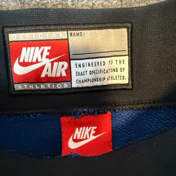 Nike Air Shorts Mens Large Blue Fleece Stretch Swoosh‎ Sweat Shorts Casual - Picture 5 of 10